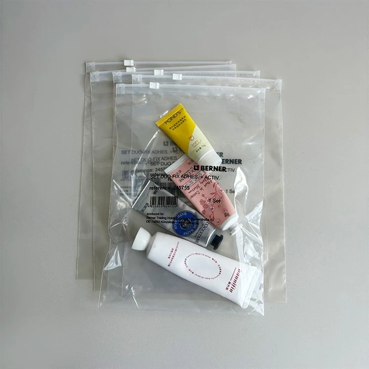 Plastic transparent slide bag Plastic transparent slide bag